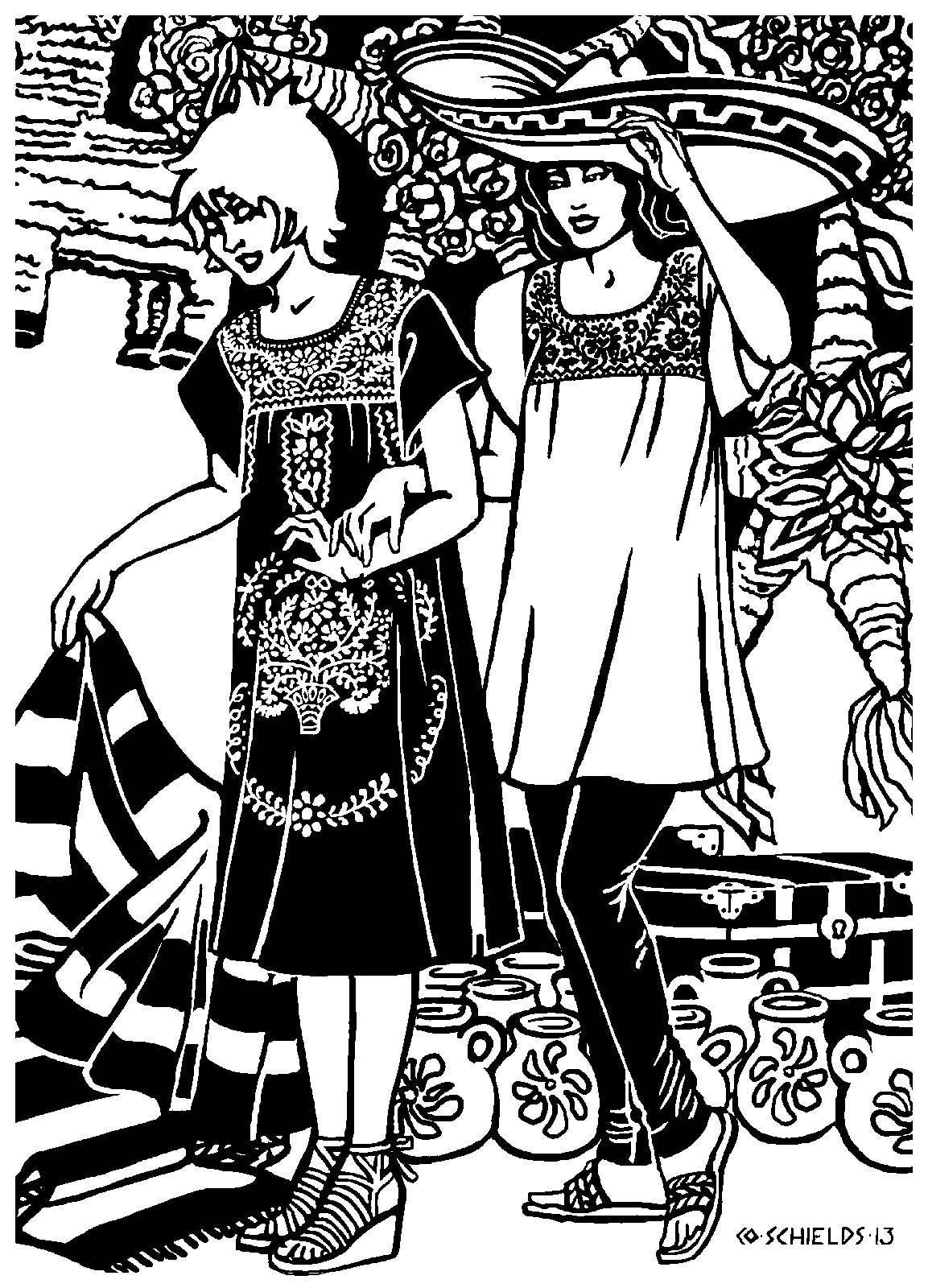 Folkwear Old Mexico Dress Pattern - Image 8