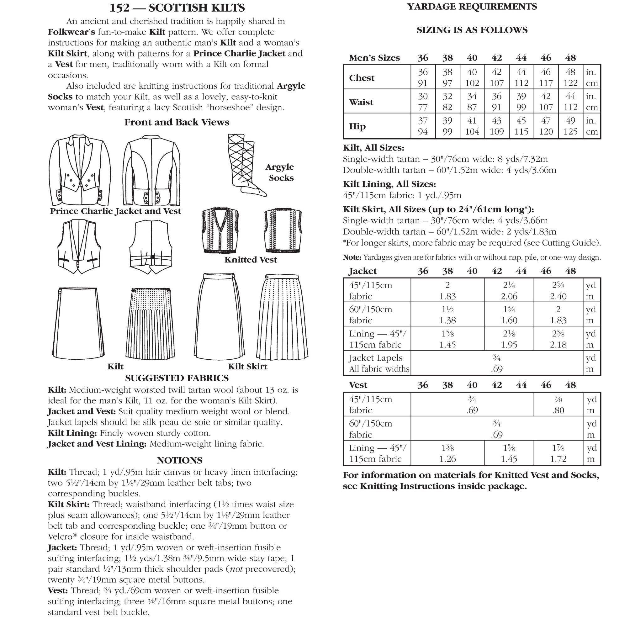Folkwear Scottish Kilts Pattern - Image 8
