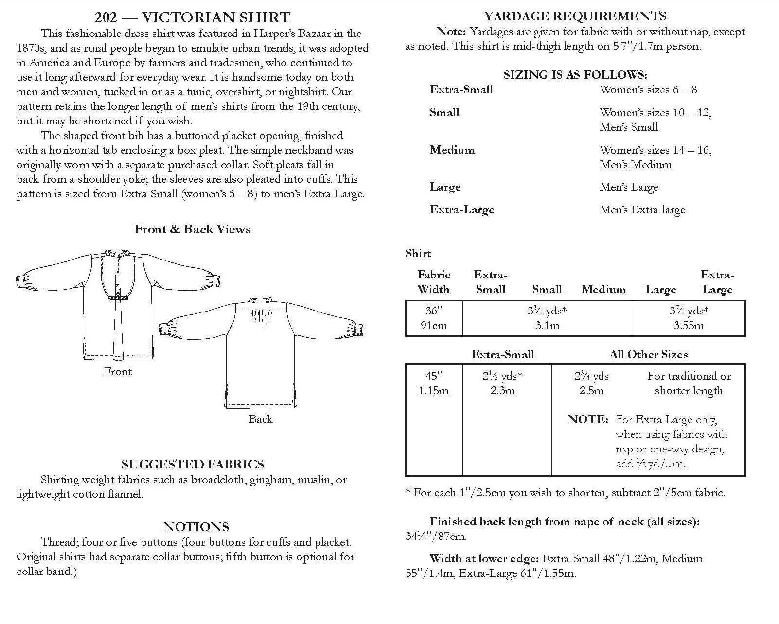 Folkwear Victorian Shirt Pattern - Image 12