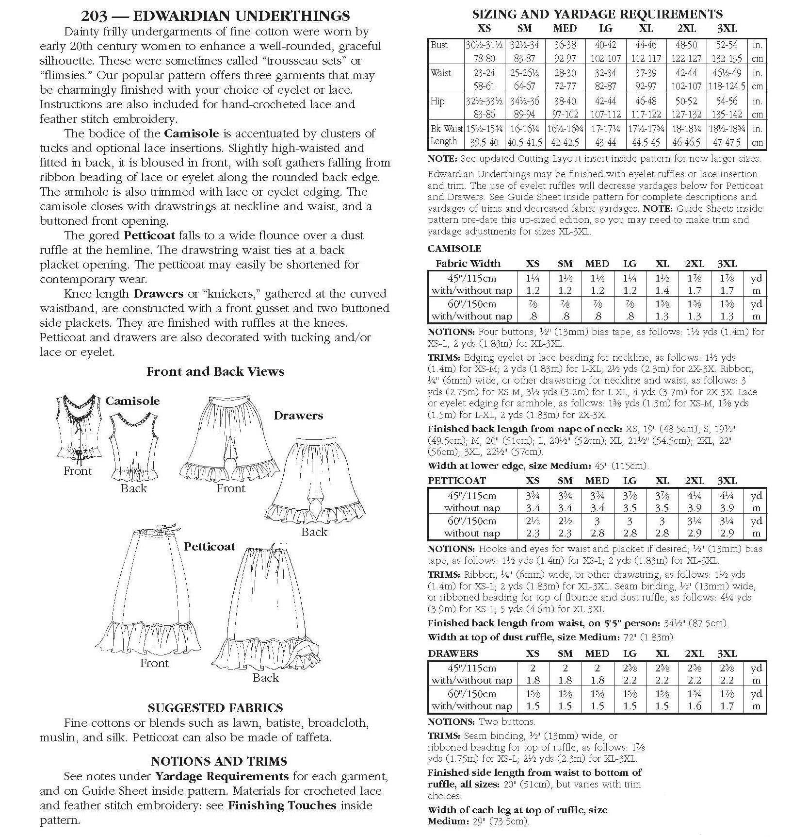 Folkwear Edwardian Underthings Pattern - Image 15