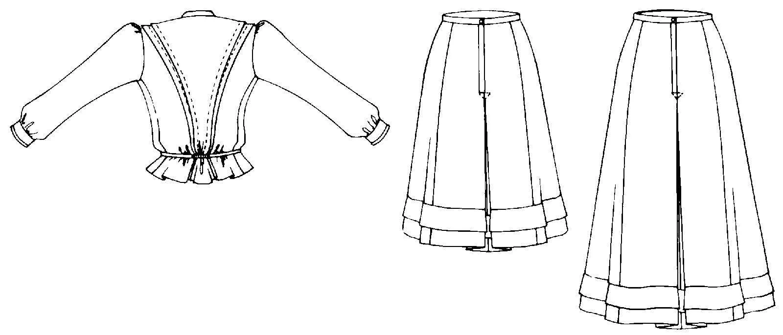 Folkwear Schoolmistress' Shirtwaist & Skirt Pattern - Image 10