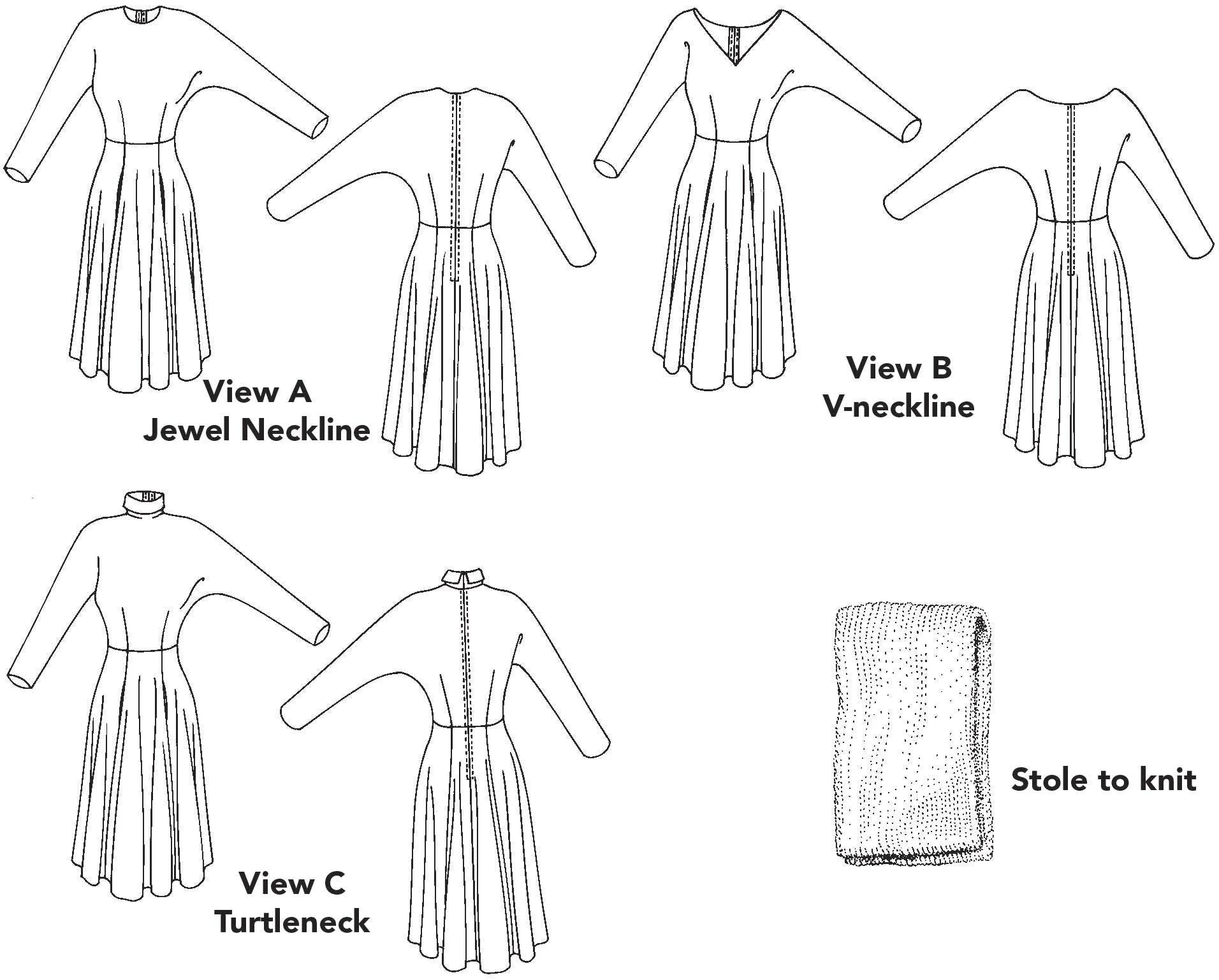 Folkwear Fifties' Fit and Flair Dress Pattern - Image 8