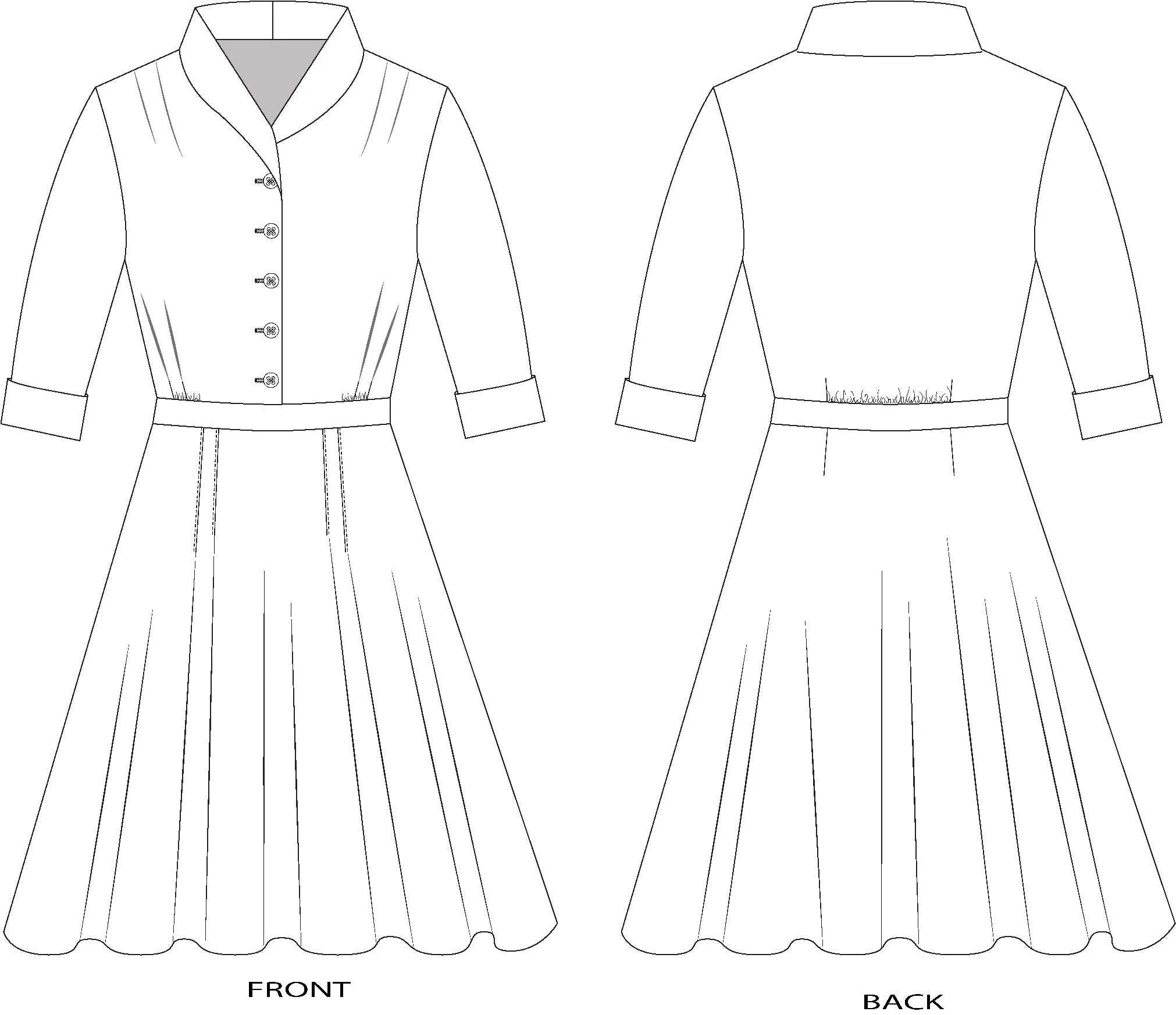 Folkwear Lindy Shirtdress Pattern - Image 9