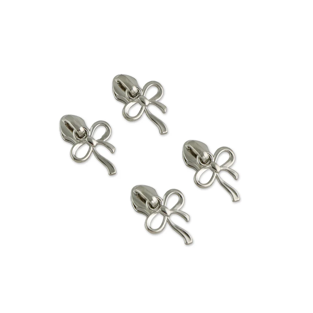 #5 Bow Zipper Pulls - 4 per Pack