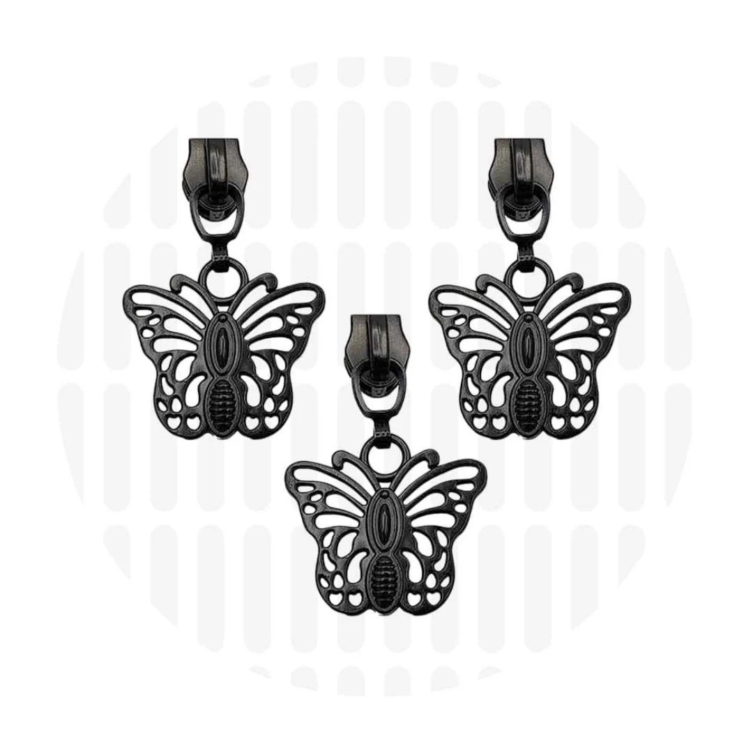 #5 Butterfly Zipper Pulls - 3 per Pack - Image 2