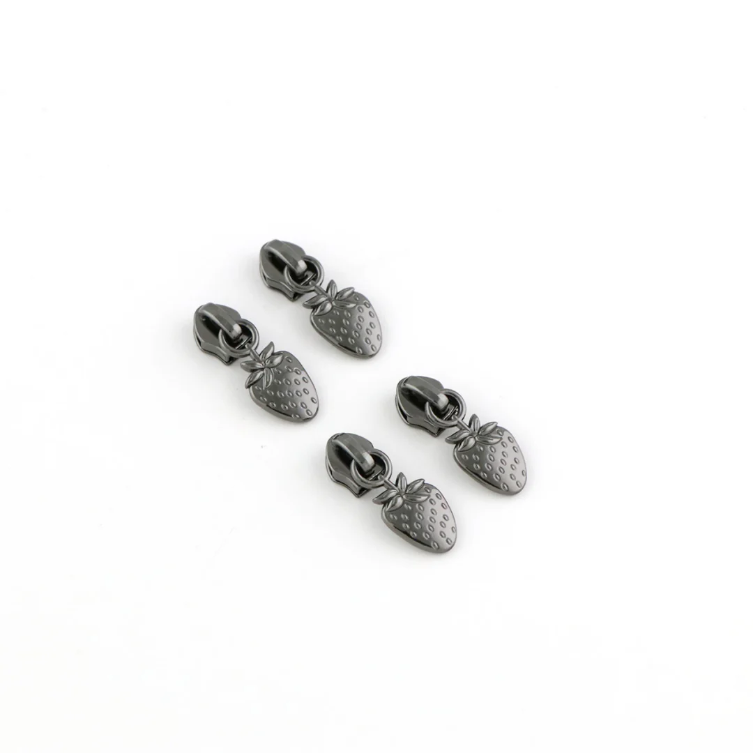 #5 Strawberry Zipper Pulls - 4 per Pack - Image 2