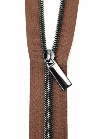 #5 Zipper Tape by the Yard - 3 Yards Nylon Gunmetal Coil with 9 Pulls - Image 10