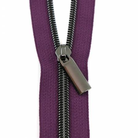 #5 Zipper Tape by the Yard - 3 Yards Nylon Gunmetal Coil with 9 Pulls - Image 5