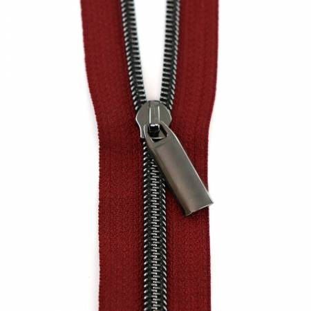 #5 Zipper Tape by the Yard - 3 Yards Nylon Gunmetal Coil with 9 Pulls - Image 9