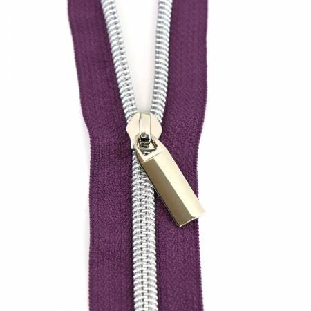 #5 Zipper Tape by the Yard - 3 yards with Nylon Nickel Coil and 9 Pulls - Image 13