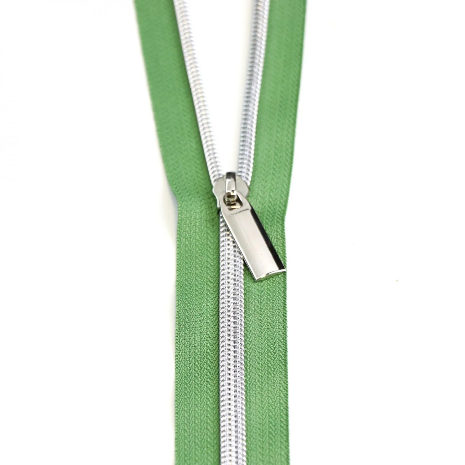 #5 Zipper Tape by the Yard - 3 yards with Nylon Nickel Coil and 9 Pulls - Image 14