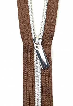 #5 Zipper Tape by the Yard - 3 yards with Nylon Nickel Coil and 9 Pulls - Image 5