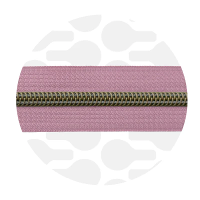 #5 Zipper Tape Precut in 1m Length Antique Coil - Image 2