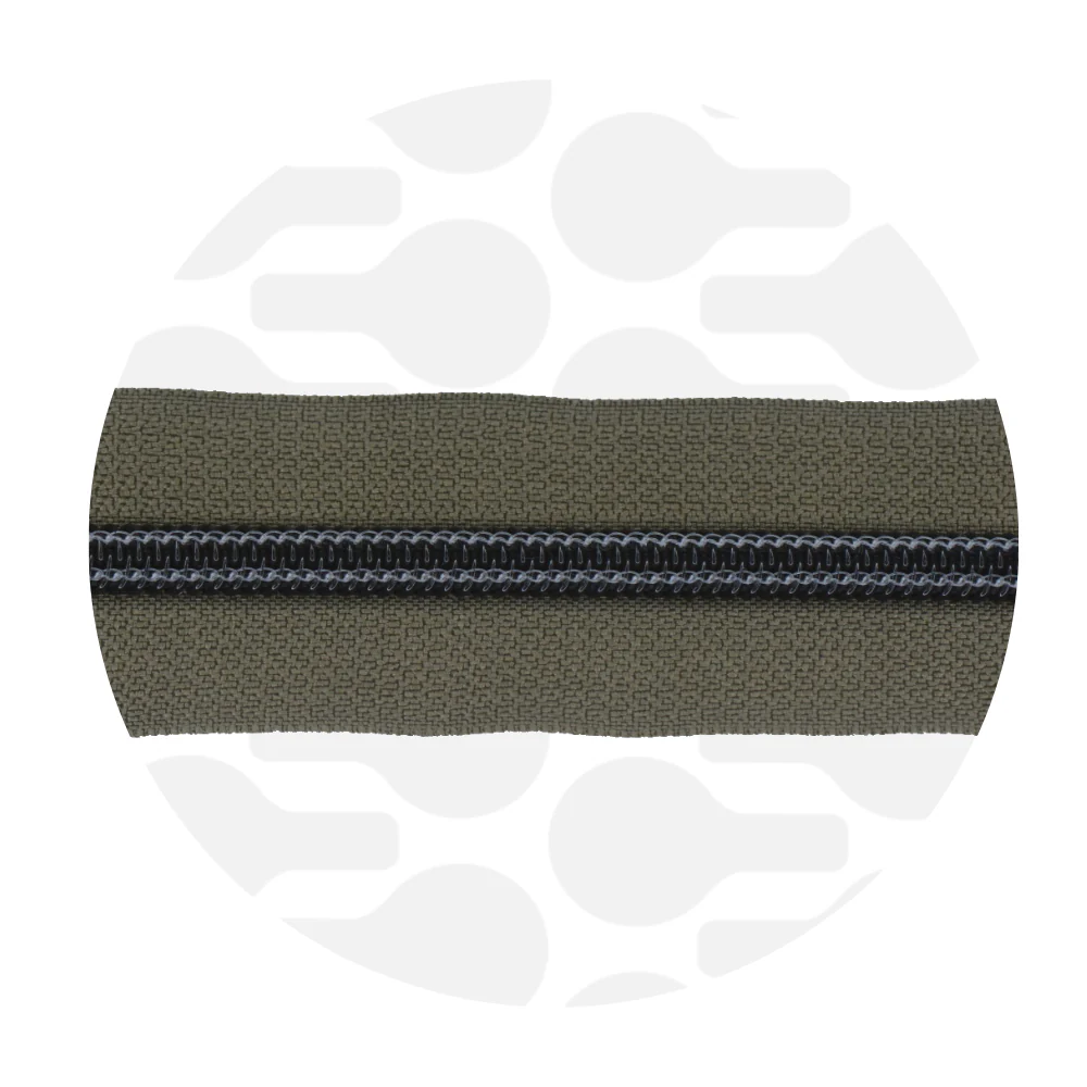 #5 Zipper Tape Precut in 1m Length Matte Black Coil - Image 4