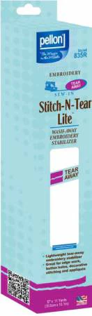 Pellon 835R Stitch-N-Tear Lite Embroidery Stabilizer 12in x 11yd - Image 2