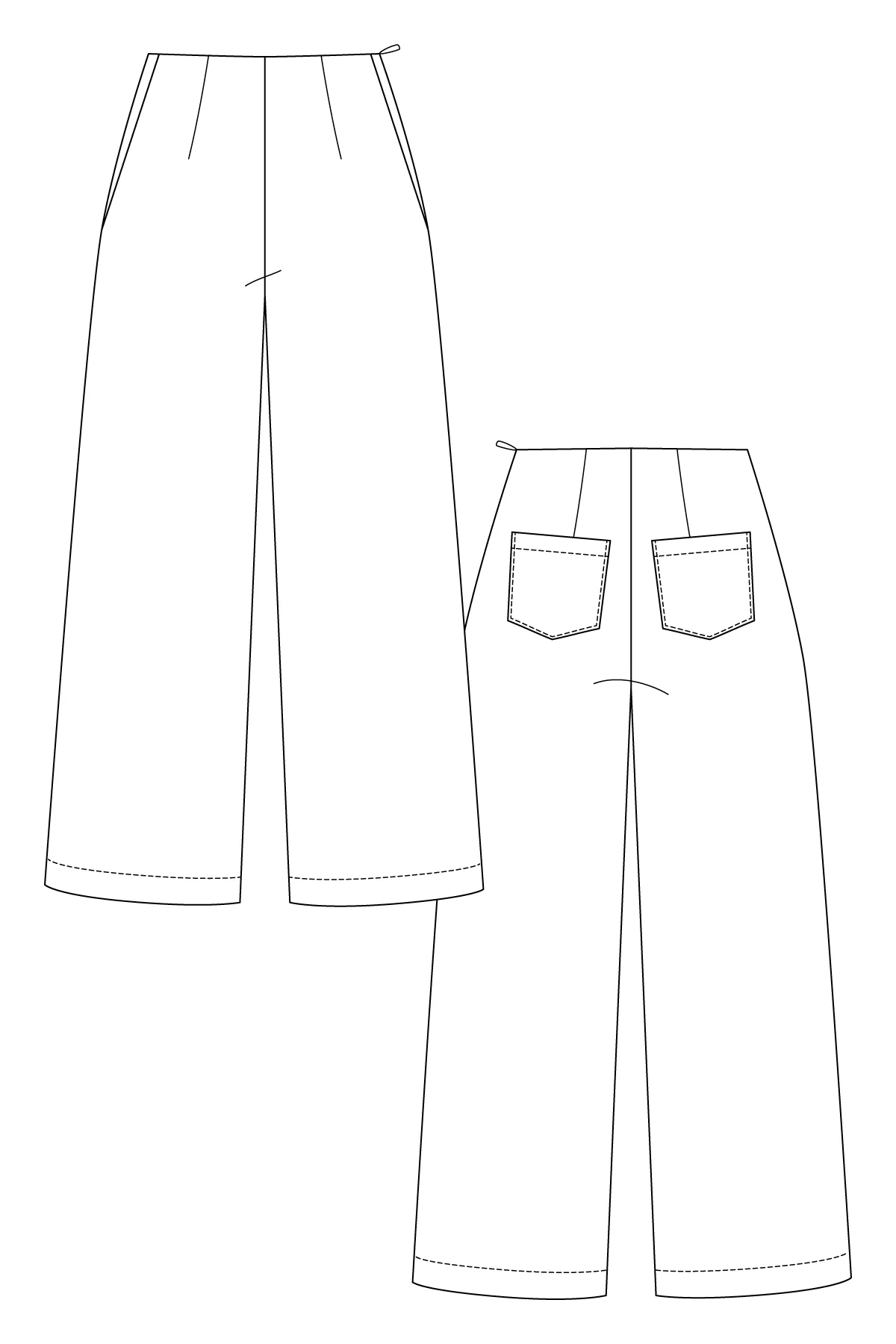 Named Clothing AIRI wide leg trousers US0-24 - PDF Pattern - Image 2
