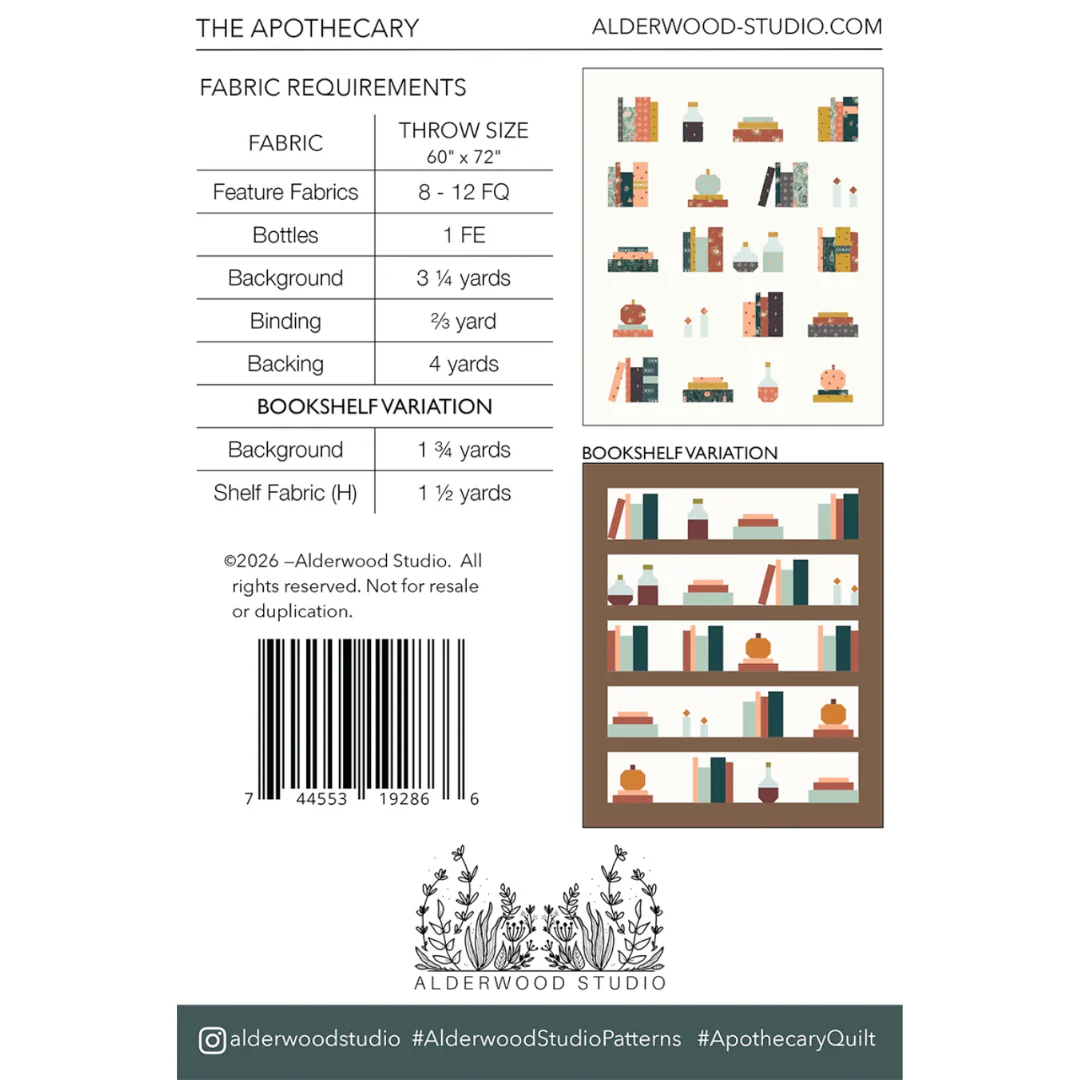 Alderwood Studio Apothecary Quilt Pattern - Image 2