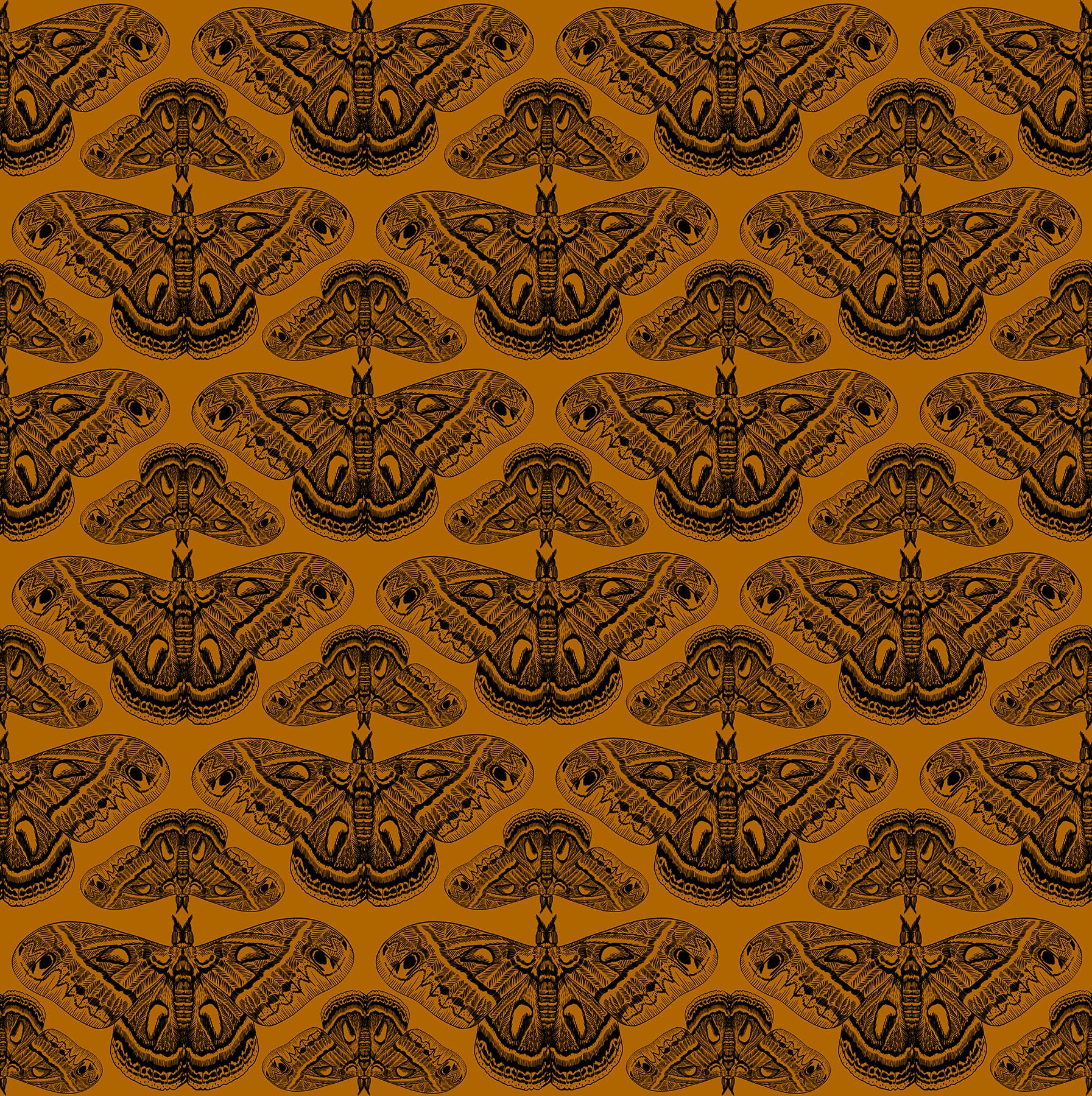 Anna Maria Textiles Indelible Ink Cecropia in Saffron
