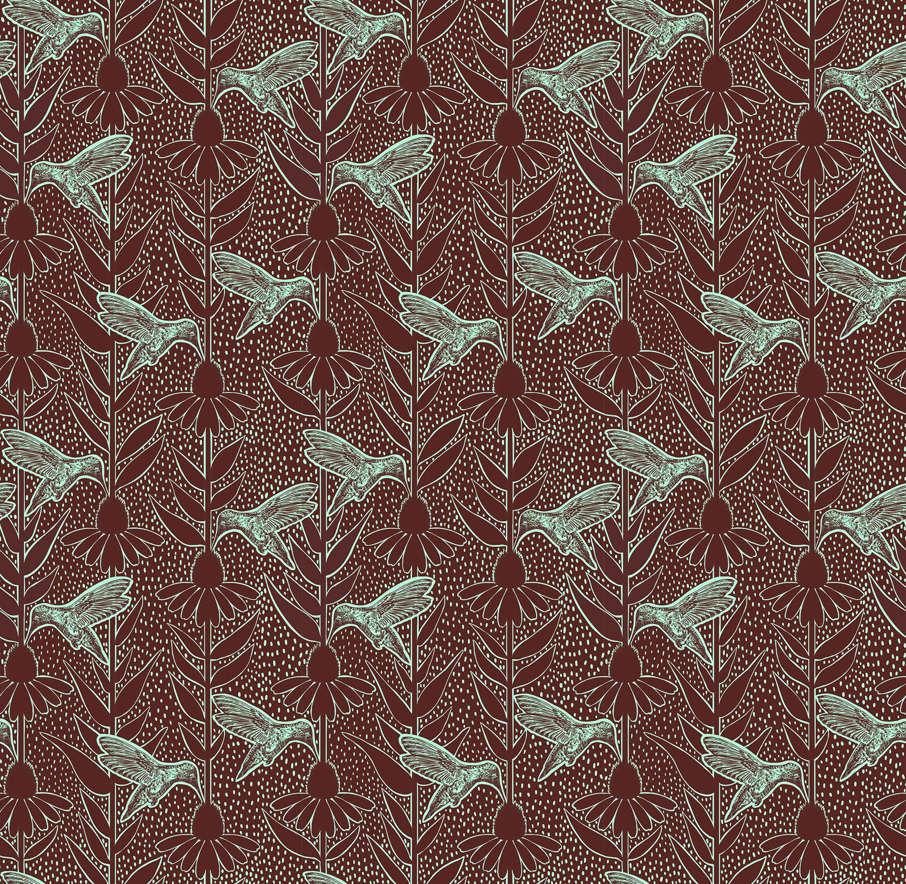 Anna Maria Textiles Indelible Ink Humming in Patina