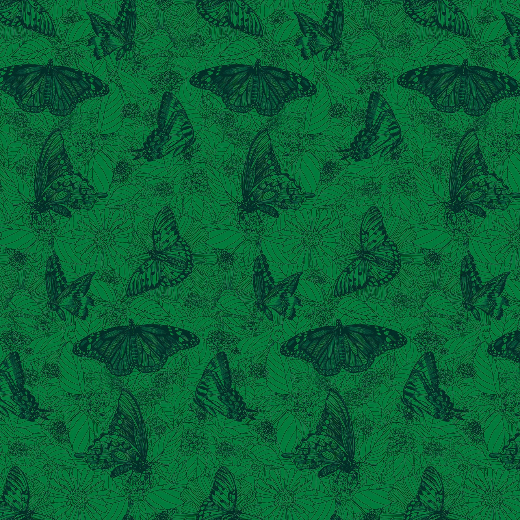 Anna Maria Textiles Indelible Ink Winging It in Jade