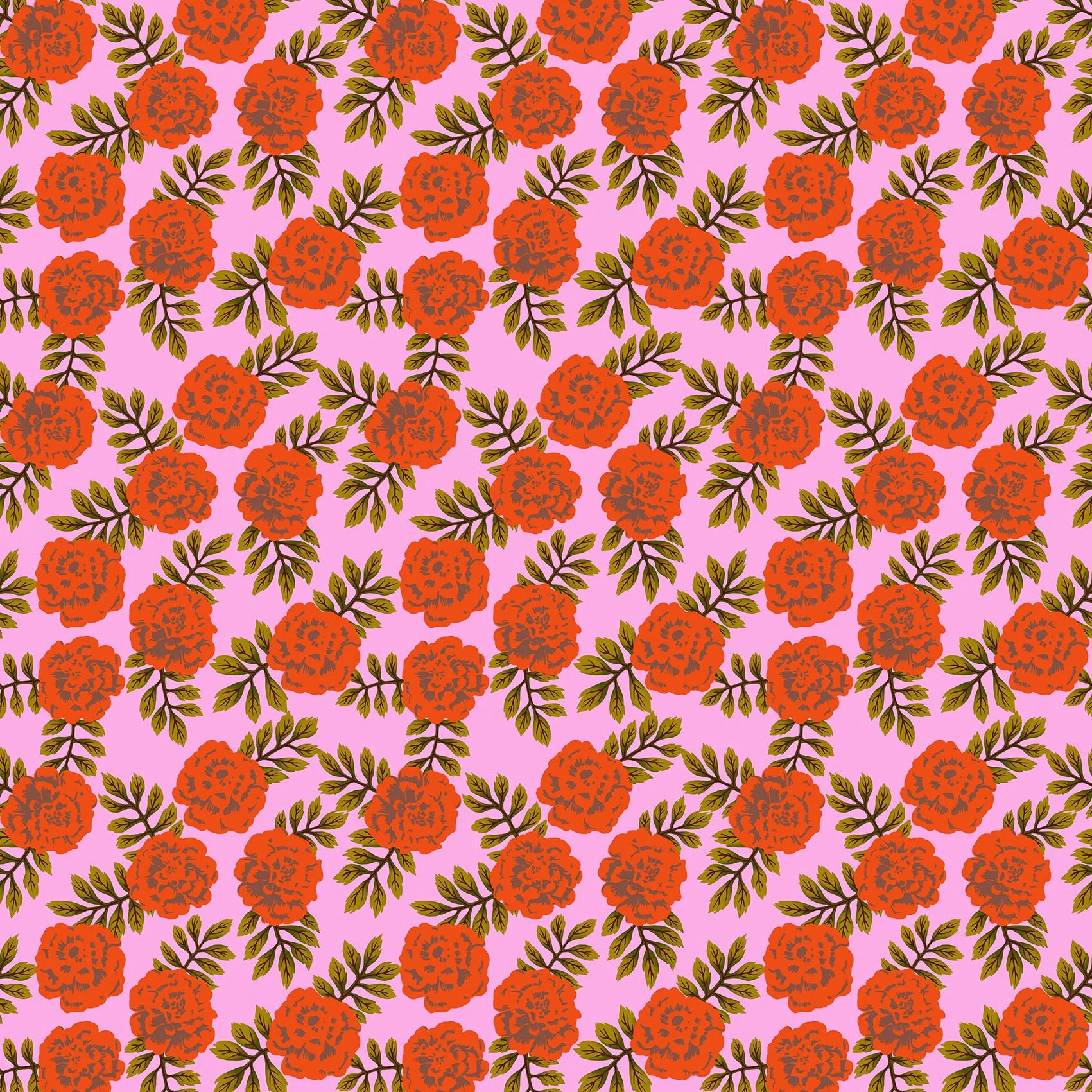 Anna Maria Textiles Yesterday Carnation in Vivid