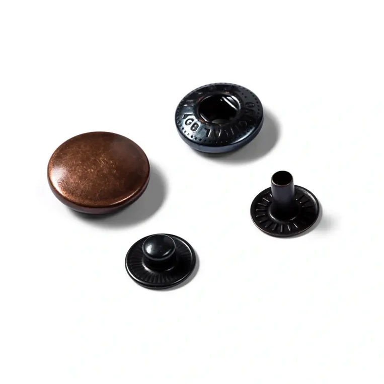 Prym Anorak Fasteners 15mm Antique Copper - Image 2