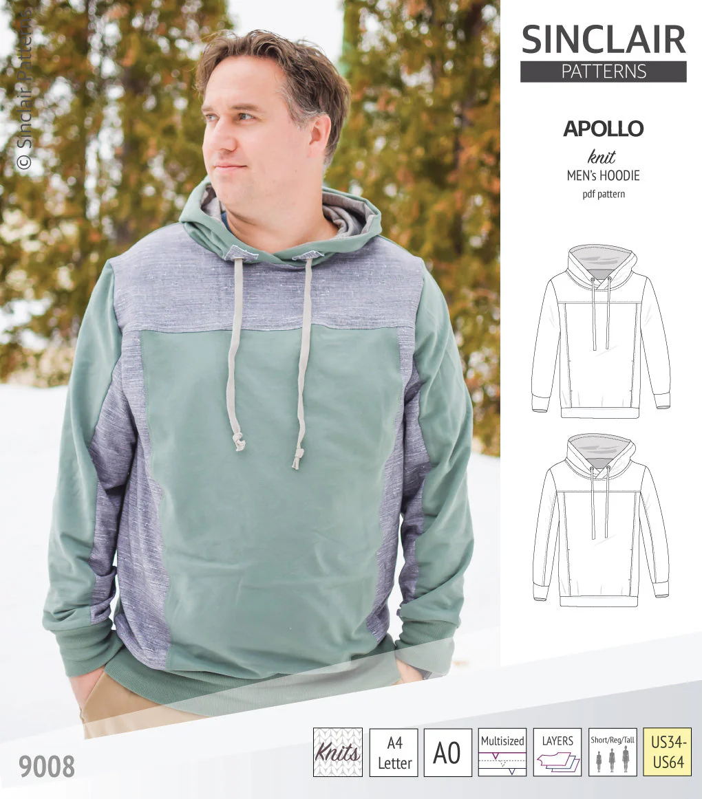 Sinclair Patterns Apollo Hoodie - XS-5XL - PDF Pattern - Image 11