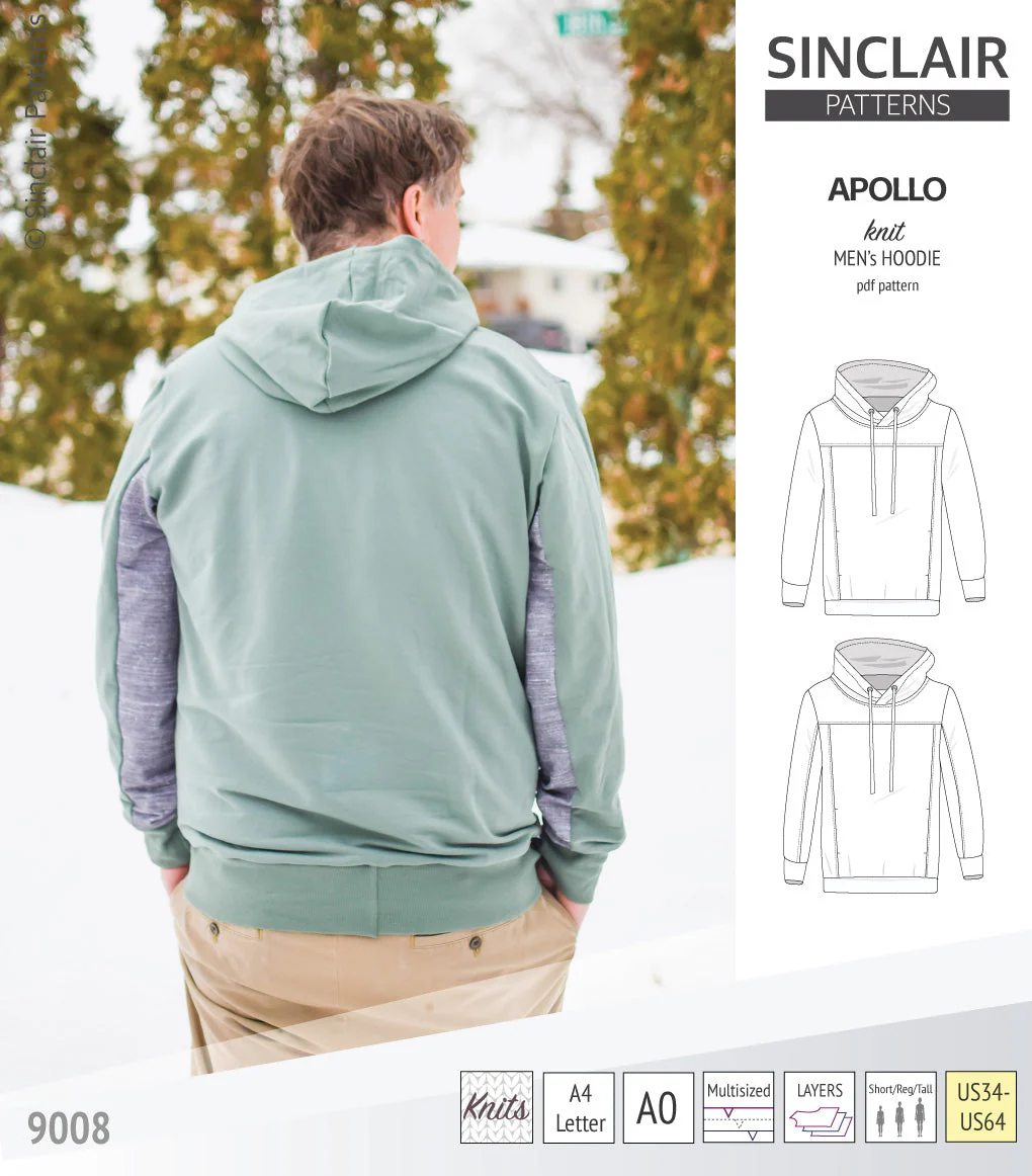 Sinclair Patterns Apollo Hoodie - XS-5XL - PDF Pattern - Image 12