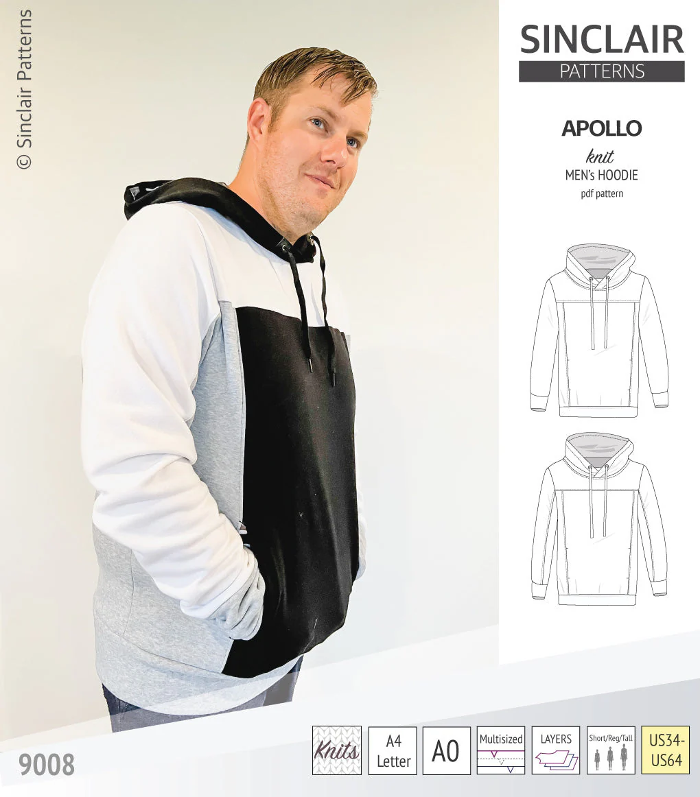Sinclair Patterns Apollo Hoodie - XS-5XL - PDF Pattern - Image 14
