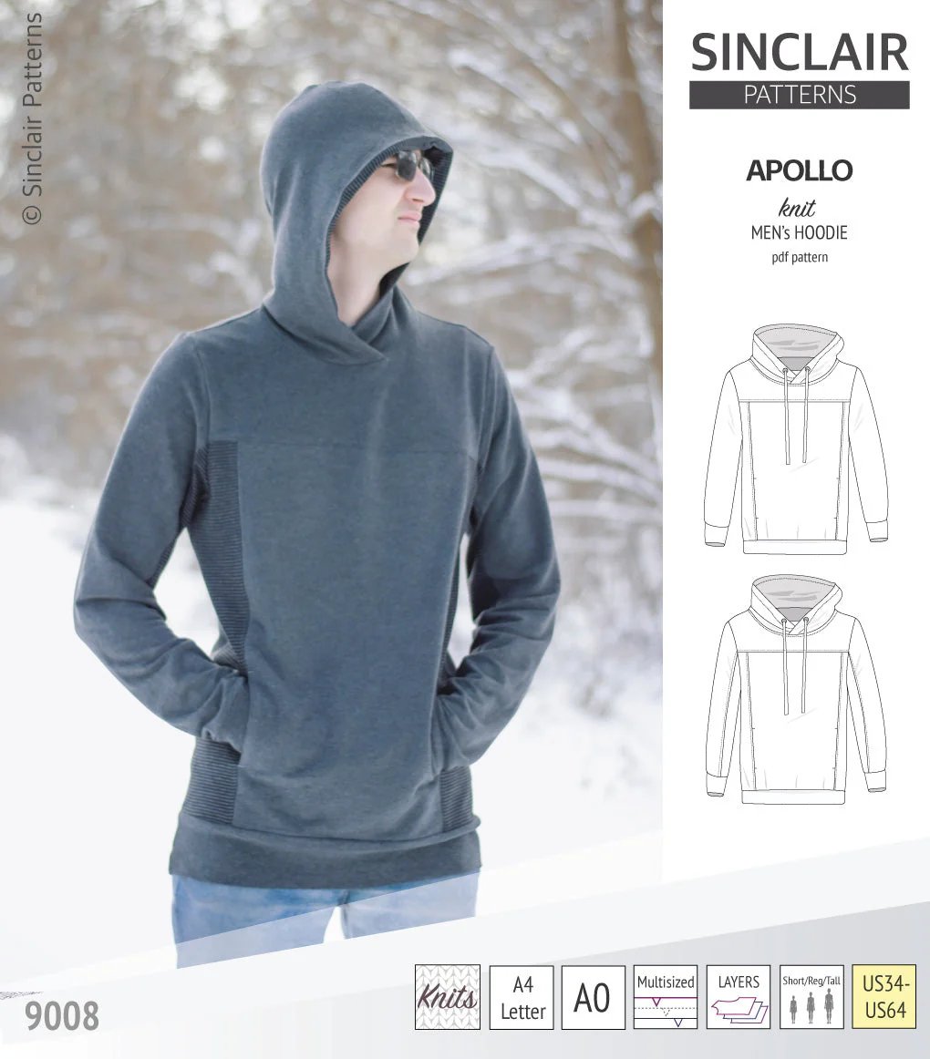 Sinclair Patterns Apollo Hoodie - XS-5XL - PDF Pattern - Image 18