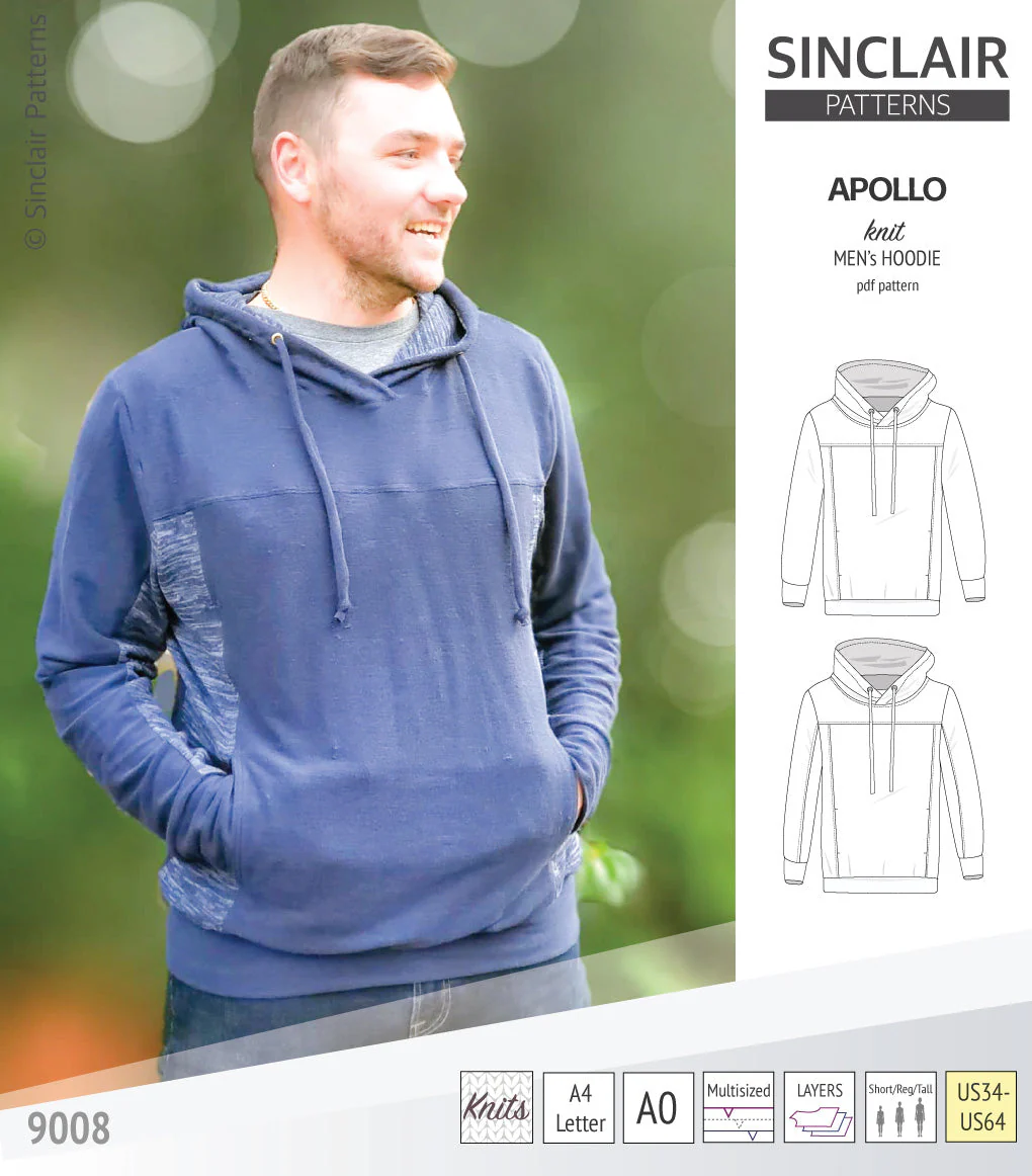 Sinclair Patterns Apollo Hoodie - XS-5XL - PDF Pattern - Image 23