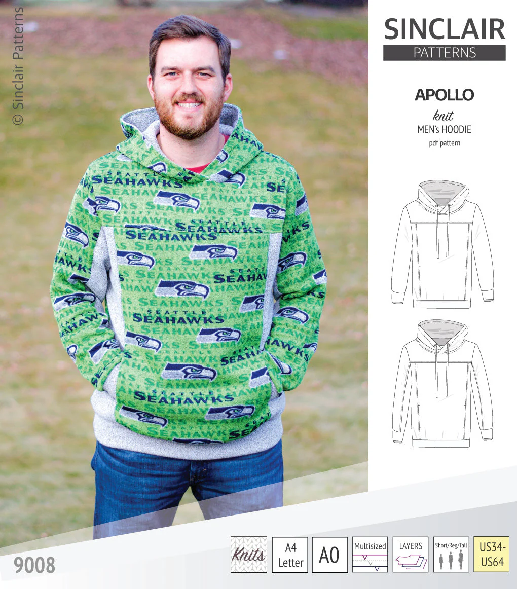 Sinclair Patterns Apollo Hoodie - XS-5XL - PDF Pattern - Image 24