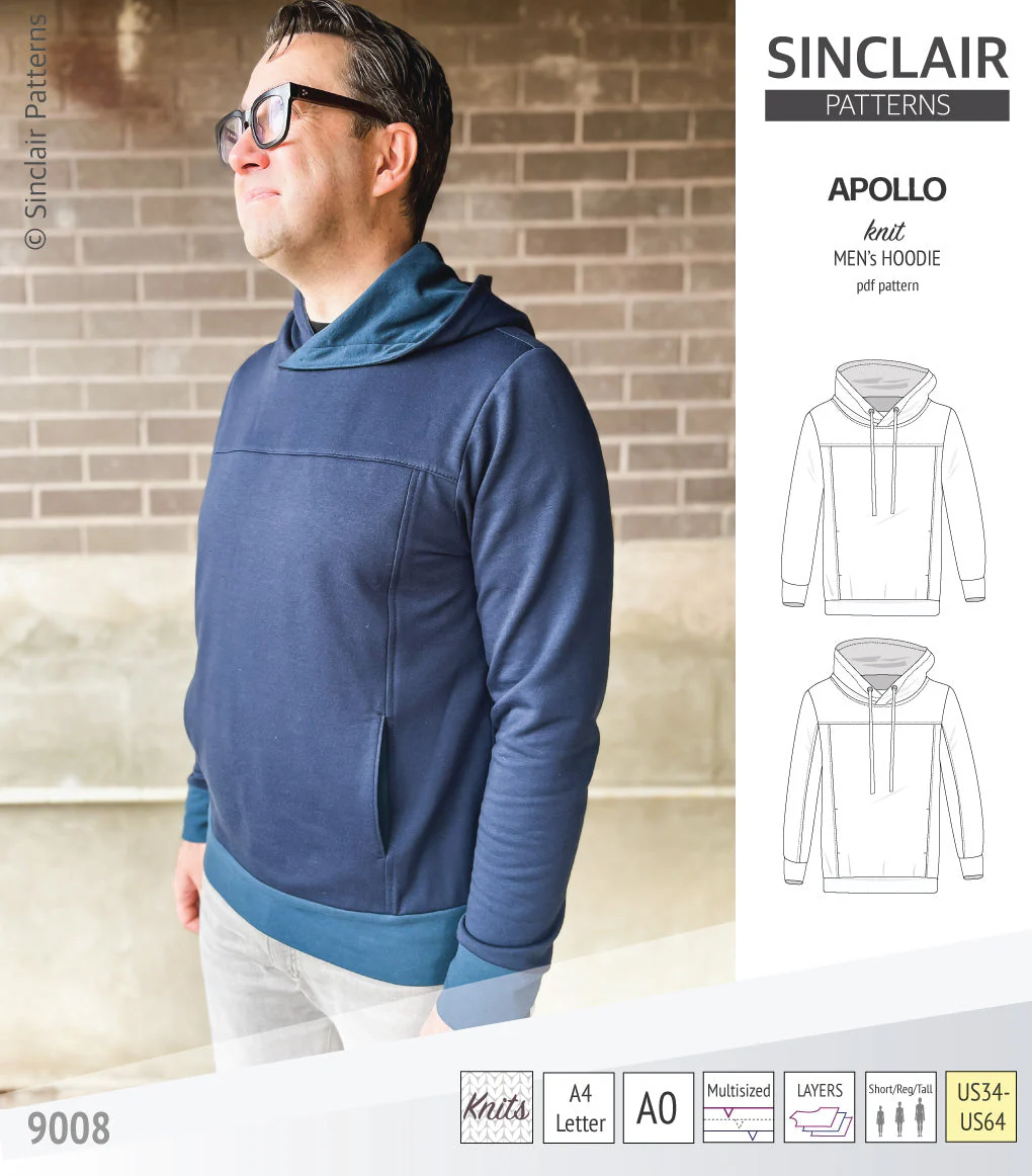 Sinclair Patterns Apollo Hoodie - XS-5XL - PDF Pattern - Image 30