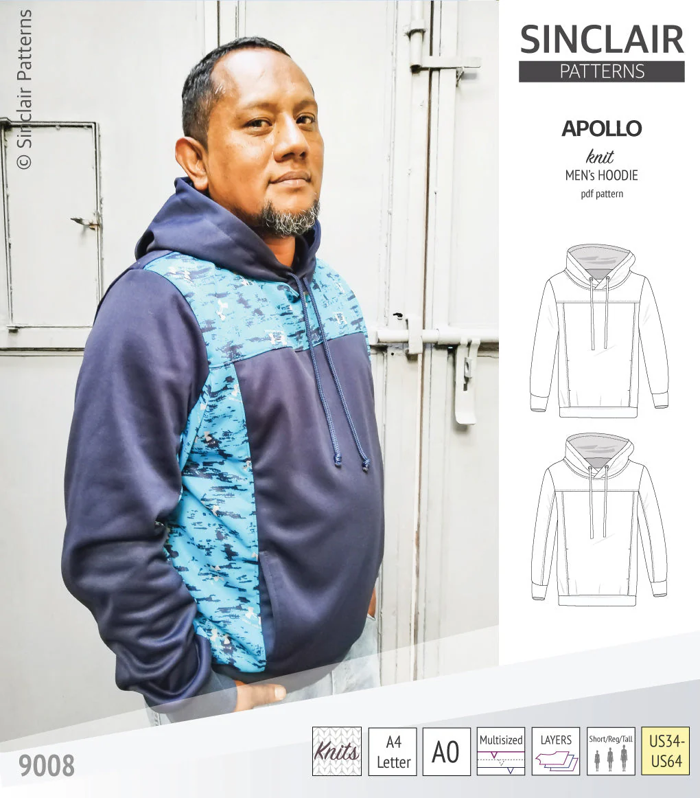 Sinclair Patterns Apollo Hoodie - XS-5XL - PDF Pattern - Image 32