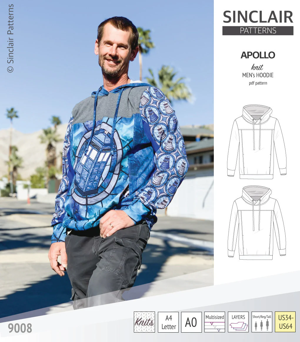 Sinclair Patterns Apollo Hoodie - XS-5XL - PDF Pattern - Image 34