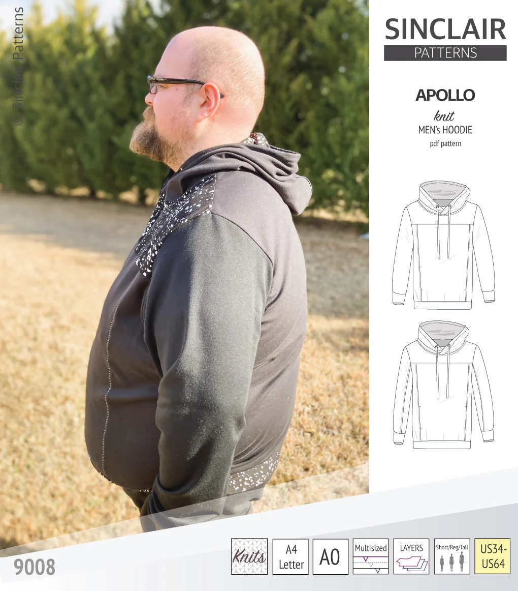 Sinclair Patterns Apollo Hoodie - XS-5XL - PDF Pattern - Image 44