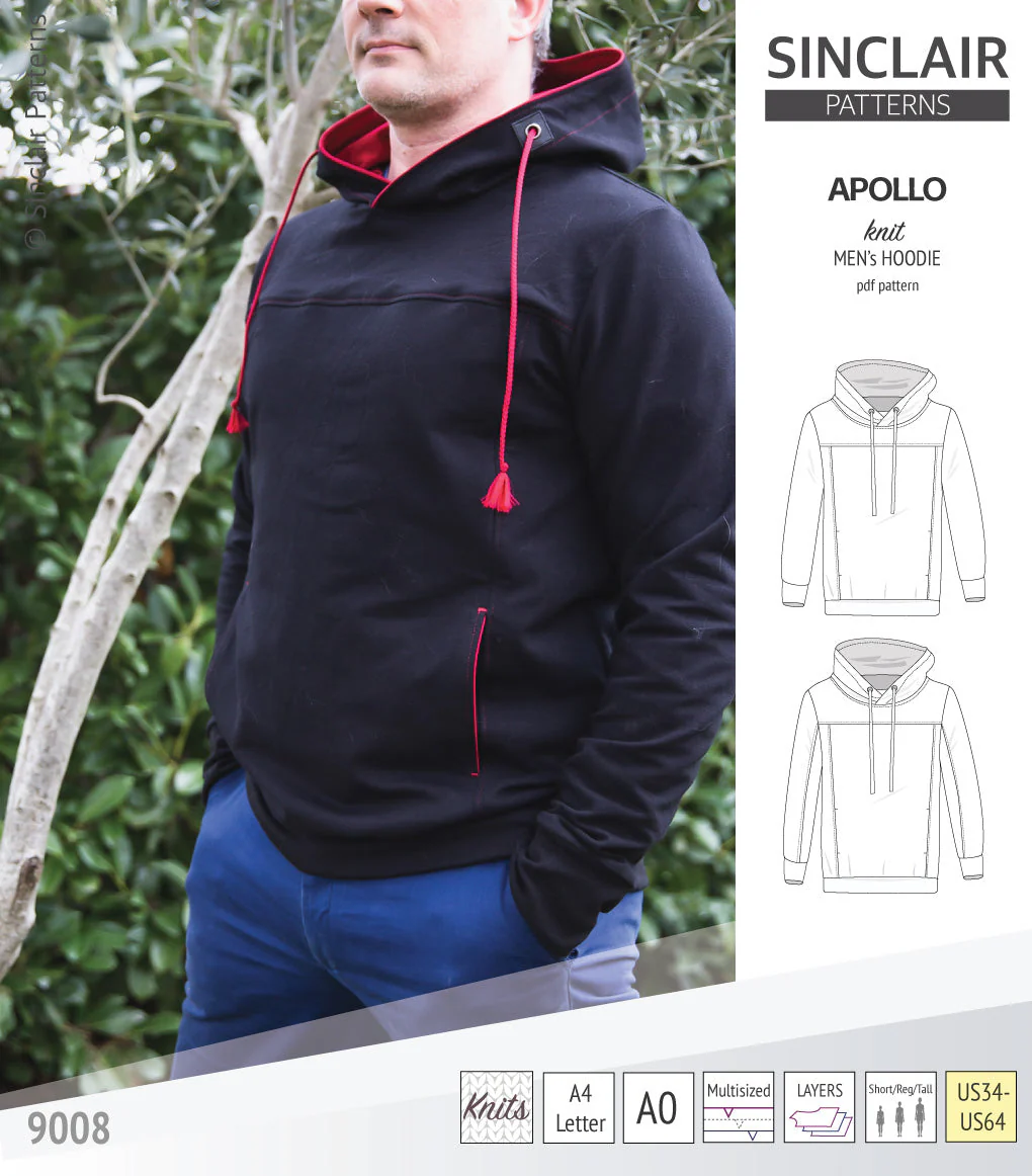 Sinclair Patterns Apollo Hoodie - XS-5XL - PDF Pattern - Image 5