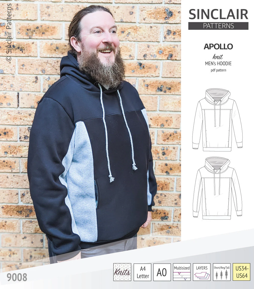 Sinclair Patterns Apollo Hoodie - XS-5XL - PDF Pattern - Image 6
