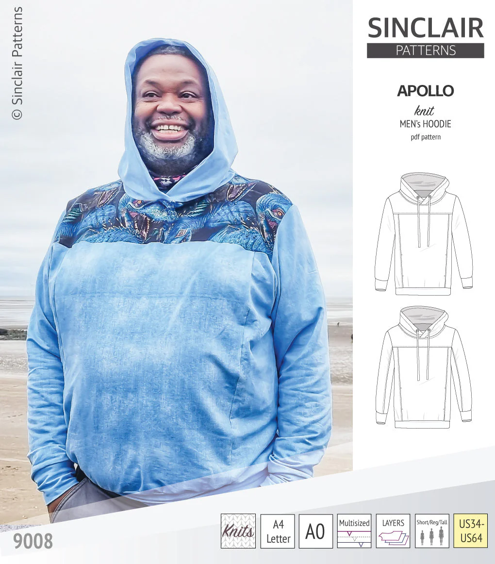 Sinclair Patterns Apollo Hoodie - XS-5XL - PDF Pattern - Image 7