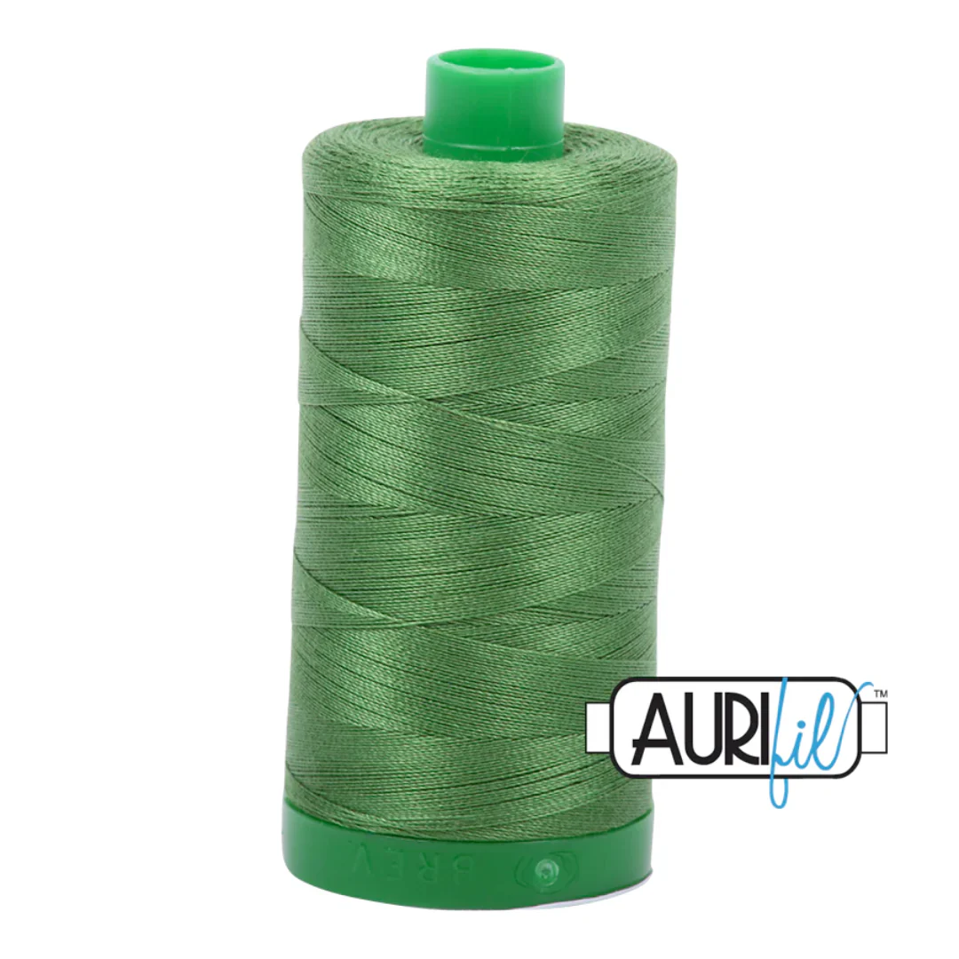 Aurifil Mako Cotton Thread Solid 40wt 1094yds/1000m Dark Grass Green - #5018
