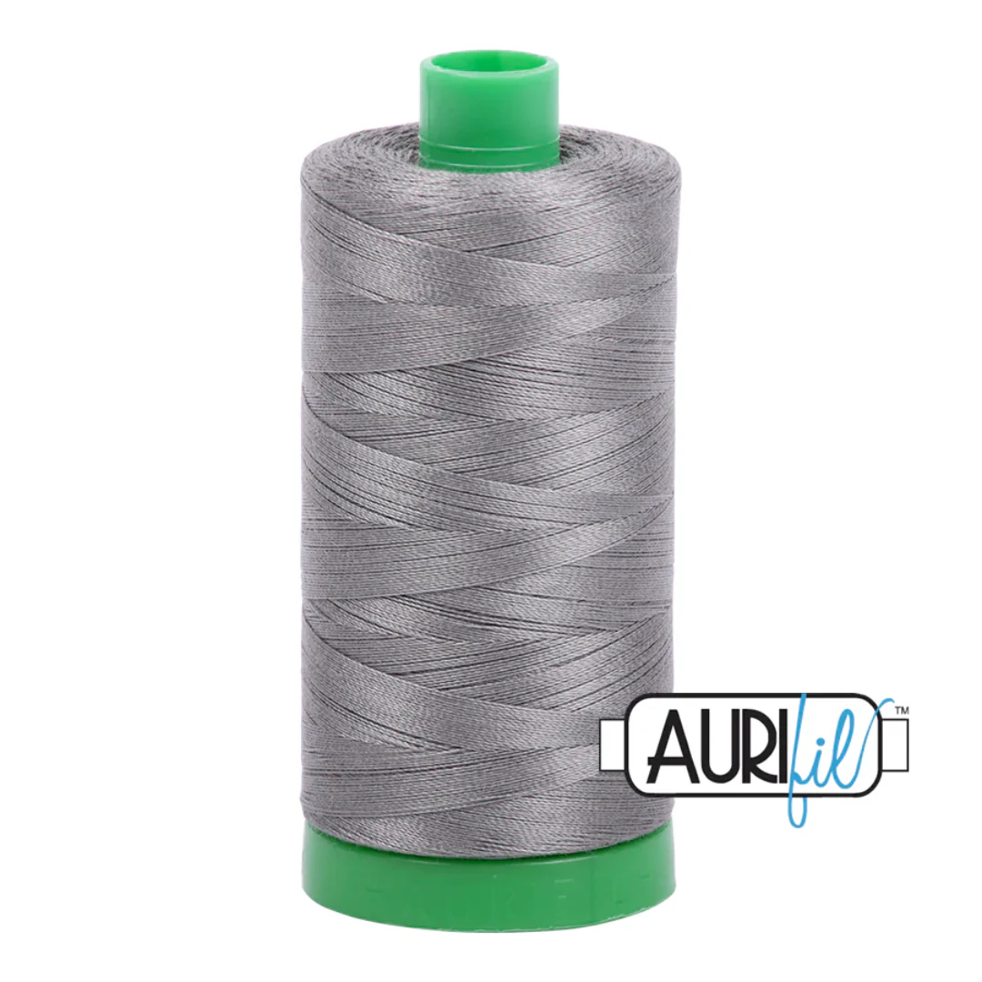 Aurifil Mako Cotton Thread Solid 40wt 1094yds/1000m Grey Smoke - #5004