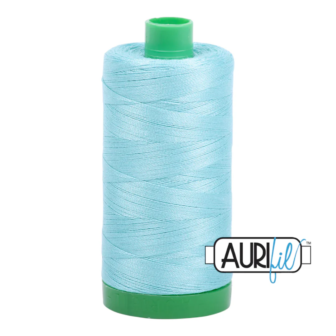 Aurifil Mako Cotton Thread Solid 40wt 1094yds/1000m Light Turquoise - #5006