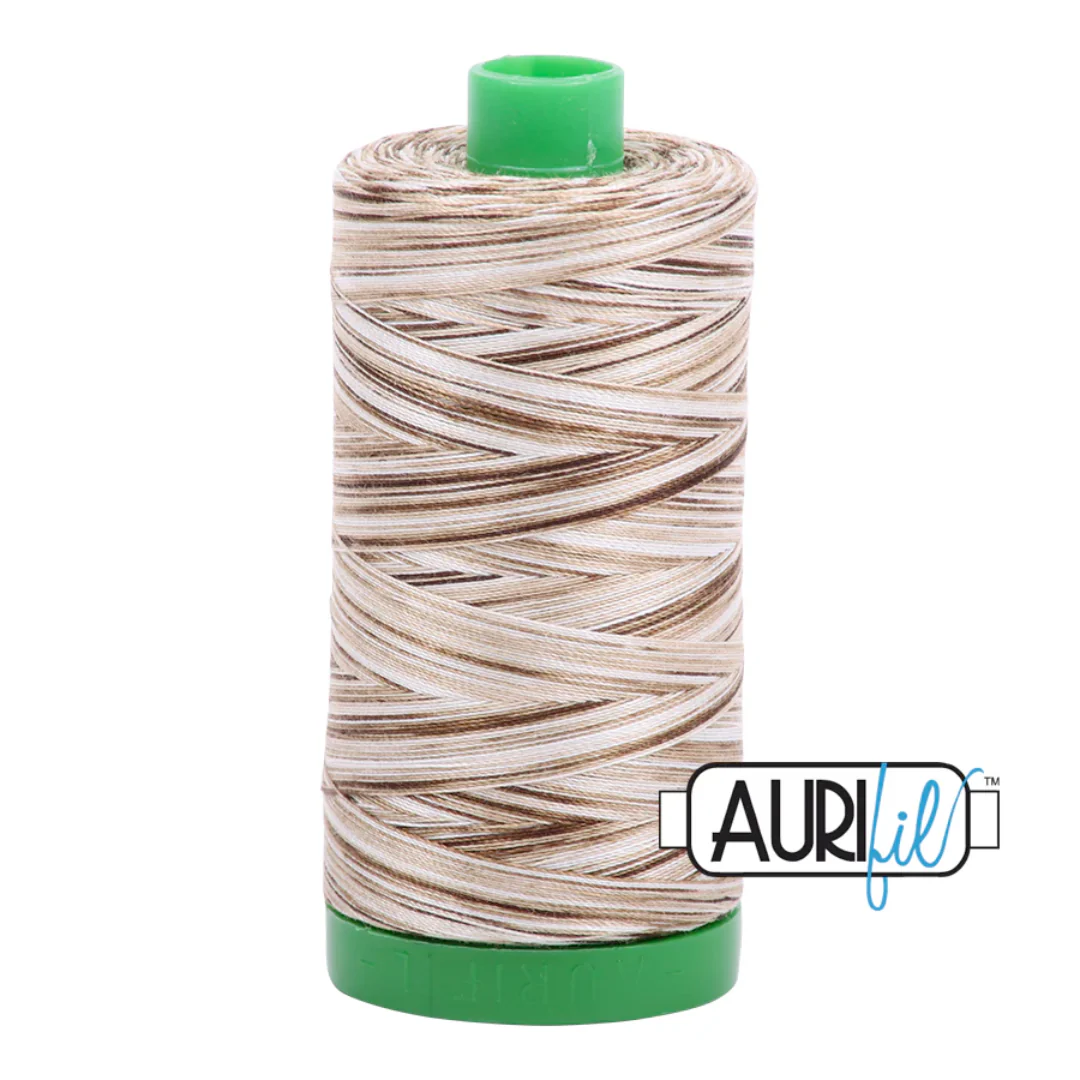 Aurifil Mako Cotton Thread Variegated 40wt 1094yds/1000m Nutty Nougat - #4667