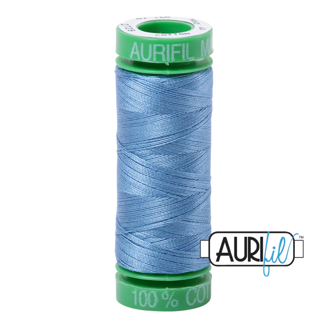 Aurifil Mako Cotton Thread Solid 40wt 220yds/200m Light Wedgewood - #2725
