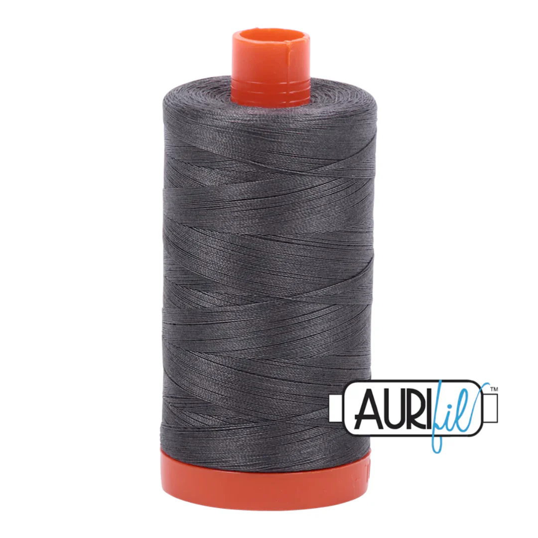 Aurifil Mako Cotton Thread Solid 50wt 1422yds/1300m Dark Pewter - #2630