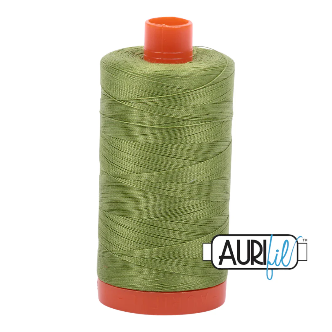 Aurifil Mako Cotton Thread Solid 50wt 1422yds/1300m Fern Green - #2888