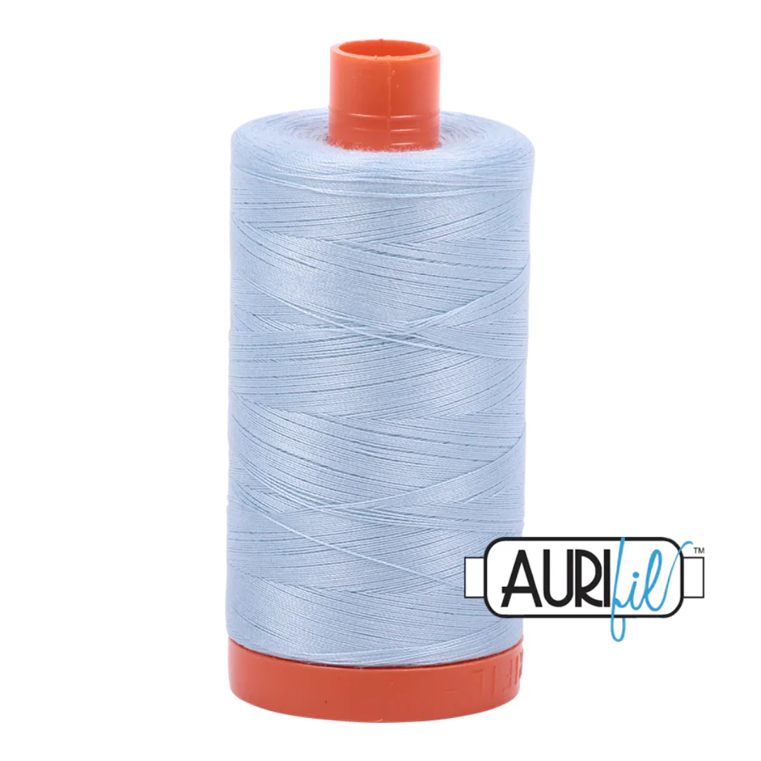 Aurifil Mako Cotton Thread Solid 50wt 1422yds/1300m Light Robins Egg - #2710