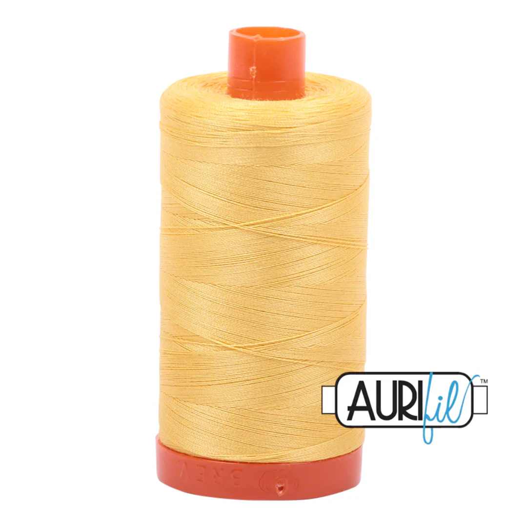 Aurifil Mako Cotton Thread Solid 50wt 1422yds/1300m Pale Yellow - #1135