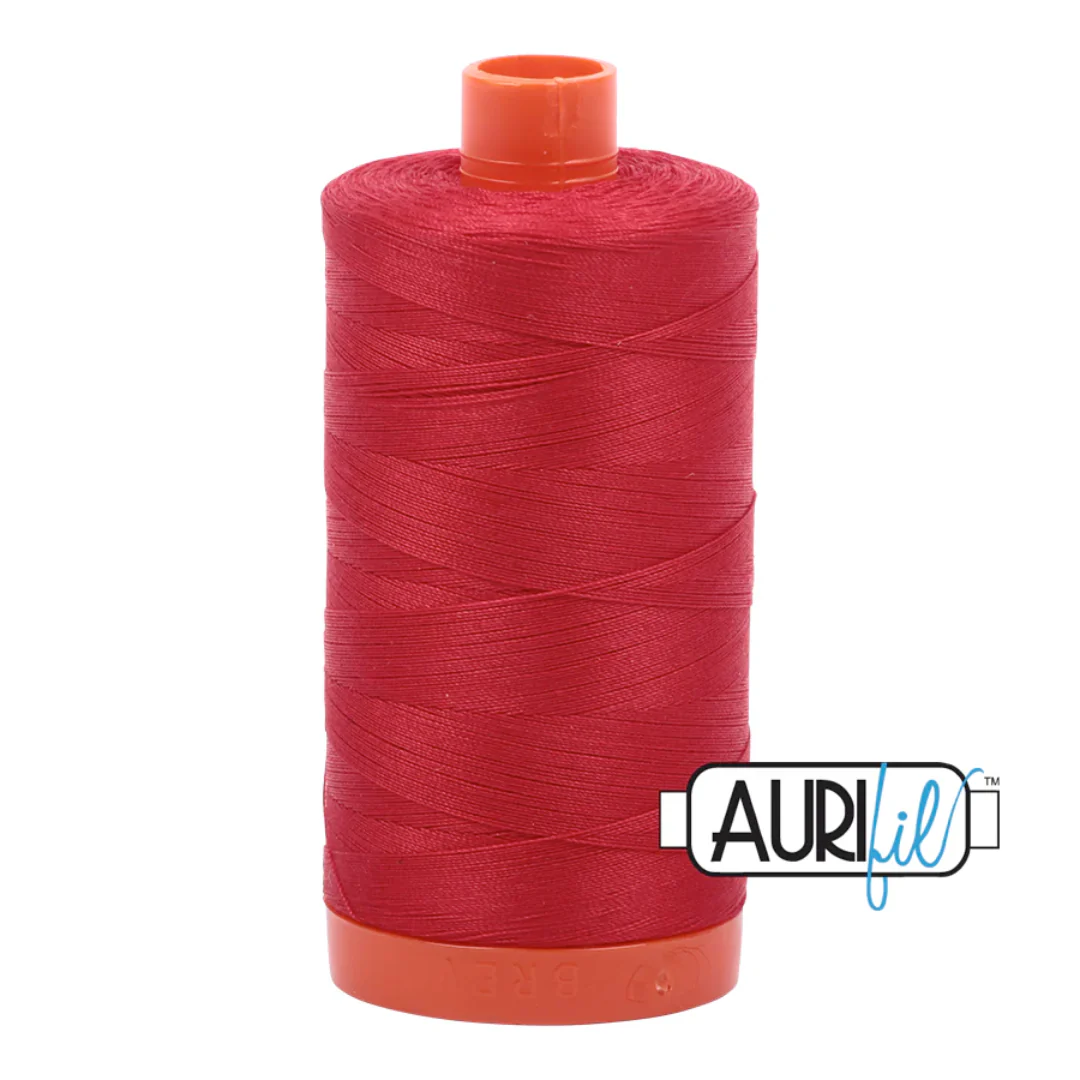 Aurifil Mako Cotton Thread Solid 50wt 1422yds/1300m Red - #2250