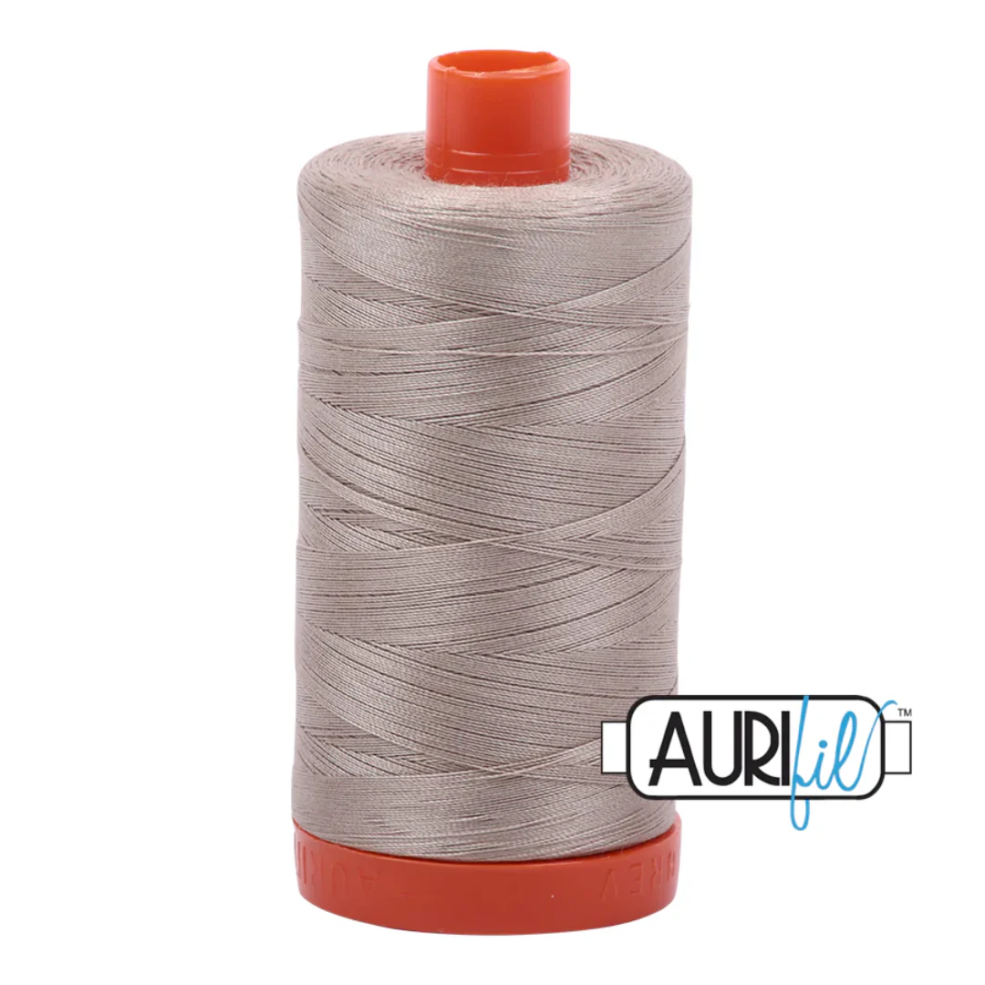 Aurifil Mako Cotton Thread Solid 50wt 1422yds/1300m Rope Beige - #5011